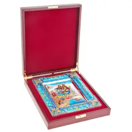 Икона "Борис и Глеб" финифть